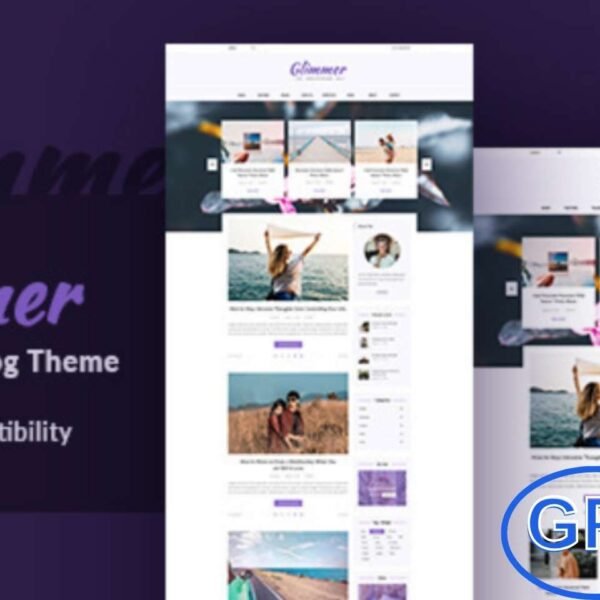 Glimmer – Modern WordPress Blogging Theme Glimmer is a stylish and responsive WordPress blogging theme designed to help you create an engaging and visually appealing blog. Perfect for travel, lifestyle, tutorials, or personal blogs, Glimmer offers a clean layout, customizable features, and seamless user experience.