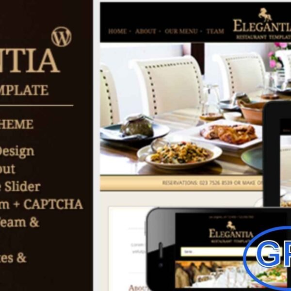 Elegantia – Restaurant & Cafe WordPress Theme Elegantia is a premium WordPress theme designed specifically for restaurants, cafes, and dining establishments. It comes with all the essential features needed to run a successful food business, including online reservations, customizable food menus, event management, gallery showcase, and team member profiles.