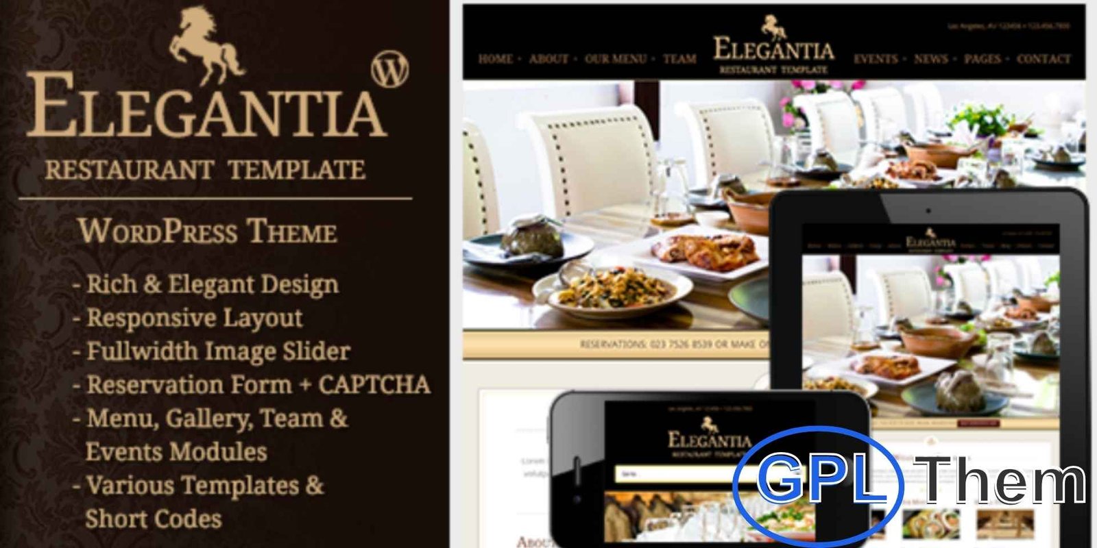 Elegantia – Restaurant and Cafe WordPress Theme Elegantia – Restaurant & Cafe WordPress Theme Elegantia is a premium WordPress theme designed specifically for restaurants, cafes, and dining establishments. It comes with all the essential features needed to run a successful food business, including online reservations, customizable food menus, event management, gallery showcase, and team member profiles.