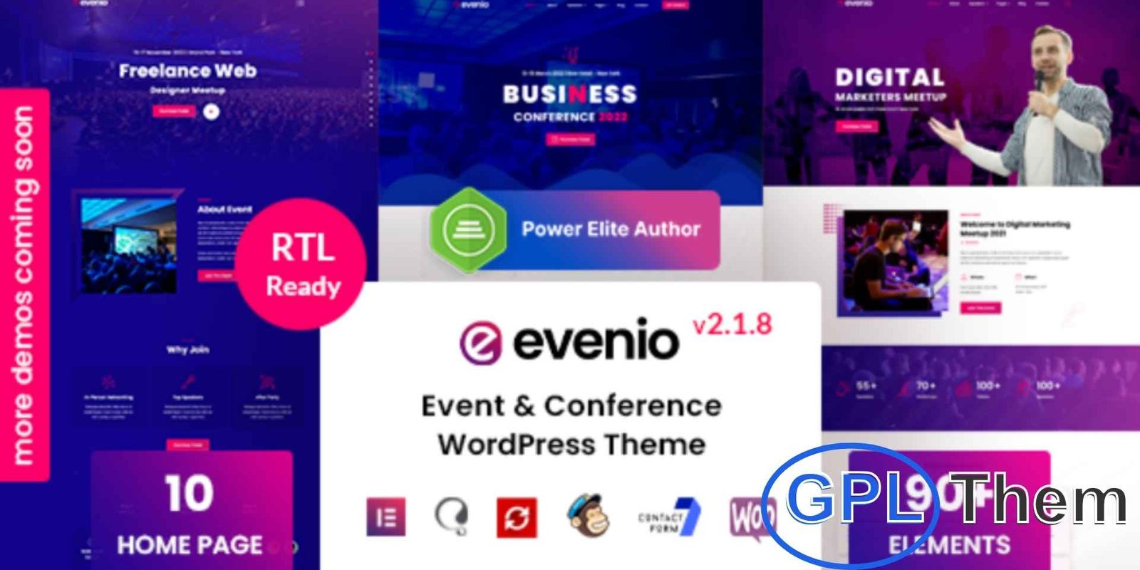 Eveni – Event & Conference WordPress Theme Eveni – Event & Conference WordPress Theme Eveni is a modern and professional Event & Conference WordPress theme designed for conferences, seminars, meetups, exhibitions, congresses, and business events. It includes multiple homepage layouts, creative inner pages, and powerful features to showcase event schedules, speaker profiles, ticket pricing, and key event details.