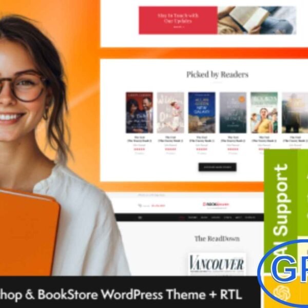 Booklovers – Publishing House & Book Store WordPress Theme + RTL Booklovers is a fresh, modern, and fully responsive WordPress theme designed for publishing houses, bookstores, and authors.