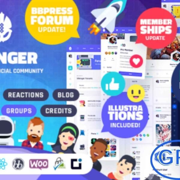 Vikinger – BuddyPress & GamiPress Social Community WordPress Theme Vikinger is a next-generation WordPress theme built for creating powerful online communities with BuddyPress and GamiPress.