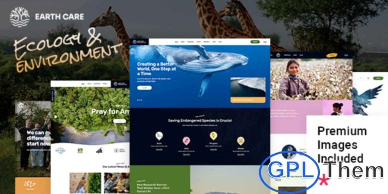 EarthCare – Ecology & Environment WordPress Theme EarthCare is a premium WordPress theme designed for environmental organizations, eco-friendly projects, and sustainability initiatives.