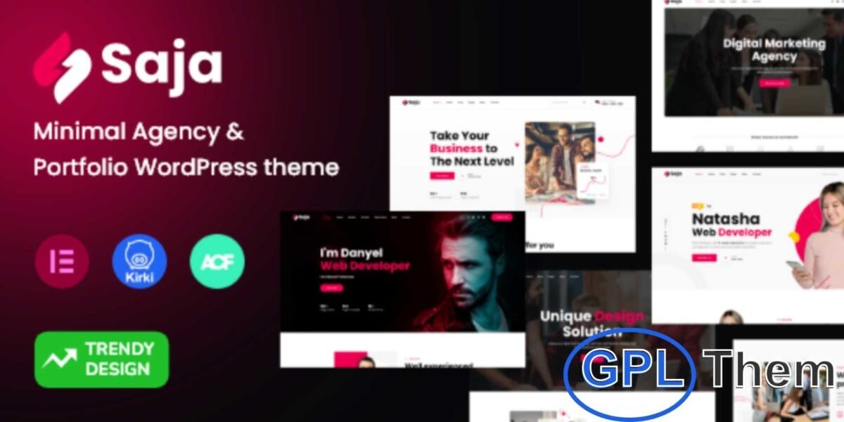 Saja – Minimal Agency & Portfolio WordPress Theme Saja is a modern, minimal WordPress theme perfect for agencies, freelancers, and creative professionals. With its clean design and elegant layout, Saja allows you to showcase your portfolio, services, and projects in a sophisticated and visually appealing way.