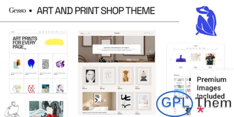 Gesso – Art & Print Shop WordPress Theme Gesso is a stylish and functional WordPress theme designed for artists, print shops, and creative entrepreneurs. Perfect for showcasing artwork and selling prints online, this theme blends modern design with powerful eCommerce features.