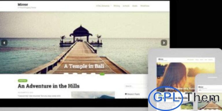 Mirror – Modern Blog WordPress Theme Mirror is a clean and stylish WordPress theme designed for bloggers who want to showcase content with impact. With its focus on large featured images and clear typography, it provides an elegant space to highlight stories, articles, and creative work.