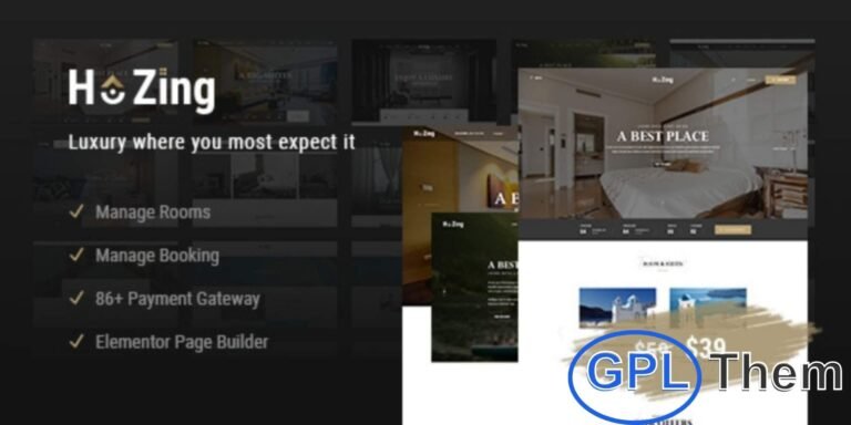 Hozing – Hotel Booking WordPress Theme Hozing is a premium Hotel Booking WordPress theme designed to simplify reservations and elevate your hospitality website. With its elegant and modern design, this theme is perfect for hotels, resorts, guest houses, and vacation rentals.
