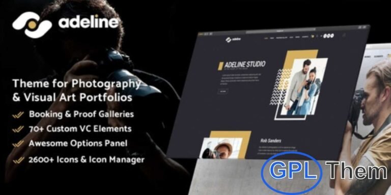 Adeline – Photography Portfolio WordPress Theme Adeline is a stylish and elegant WordPress theme designed for photographers, photography studios, and visual art portfolios. It includes a wide range of photography-specific layouts to showcase your work professionally.