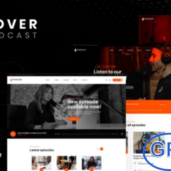 Podover – Podcast WordPress Theme Podover is a modern and professional WordPress theme crafted for podcasters and audio streaming websites. Designed with both style and functionality in mind, it offers an easy-to-use platform to showcase episodes, manage audio content, and engage listeners.