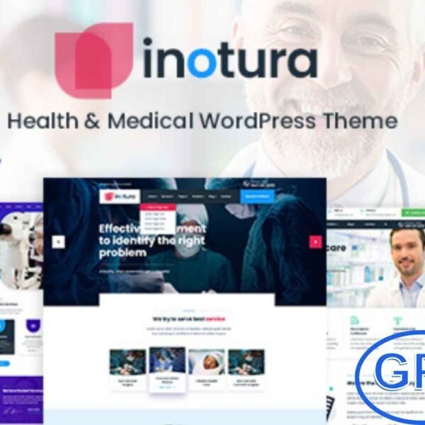 Inotura – Health & Medical WordPress Theme Inotura is a modern and fully responsive WordPress theme crafted for the healthcare and medical industry. Perfect for hospitals, dental clinics, chiropractors, pharmacies, pharma companies, and eye care specialists, this theme combines professional design with powerful features.