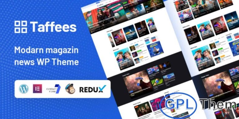Taffees – Modern News & Magazine WordPress Theme Taffees is a versatile and modern WordPress theme designed for news portals, online magazines, and personal blogs. Perfect for newspapers, fashion magazines, sports, politics, tech, travel, health, beauty, and lifestyle blogs, it provides a clean and professional platform to showcase your content.