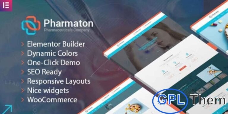 Pharmaton – Medical & Pharmacy WordPress Theme Pharmaton is a modern, responsive WordPress theme designed for clinics, laboratories, pharmacies, and healthcare establishments. It’s also ideal for medical equipment suppliers, orthodontic tools, and facilities catering to disabled persons.
