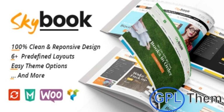VG Skybook – WooCommerce Book Store WordPress Theme VG Skybook is a clean and responsive WooCommerce WordPress theme designed for book stores, libraries, and online bookshops. Perfect for selling books, eBooks, digital products, or even software applications, this theme offers a professional layout with easy customization. It can also be used to create affiliate book sites linked to platforms like Amazon or Barnes & Noble.