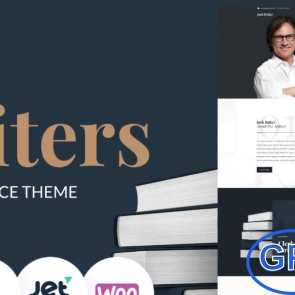 Jack Baker – Writer & Author WordPress Theme Jack Baker is an elegant and fully responsive WordPress theme designed for writers, authors, and content creators who want a professional online presence. Built with Cherry Framework 5, it includes a wide range of pre-built pages, custom widgets, and content modules to showcase your writing, experience, and services.