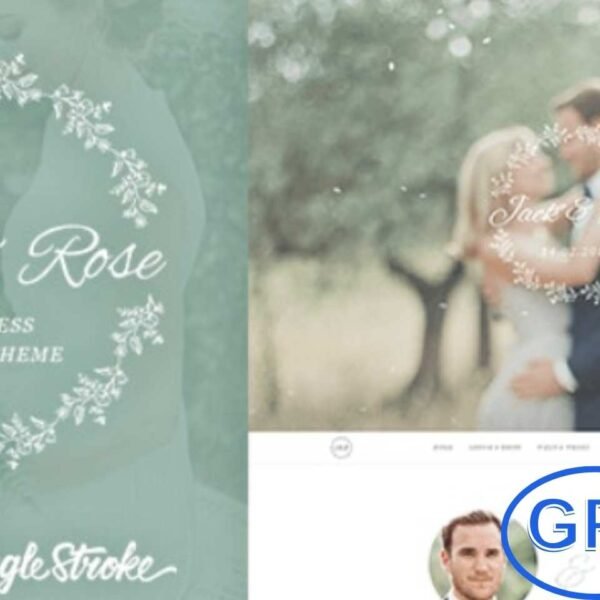 Jack & Rose – Whimsical Wedding WordPress Theme Jack & Rose is a charming and responsive WordPress theme designed to create beautiful wedding websites effortlessly. Perfect for couples, it allows you to share your wedding details, events, and special moments with guests in a stylish and interactive way.