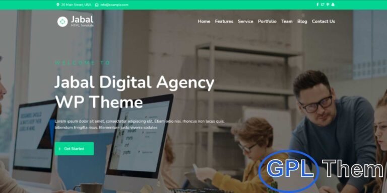 Jabal – One-Page Digital Agency WordPress Theme Jabal is a modern and clean one-page WordPress theme designed for digital agencies, creative studios, businesses, portfolios, and corporate websites. Its unique design ensures your site stands out while presenting your services and projects professionally.