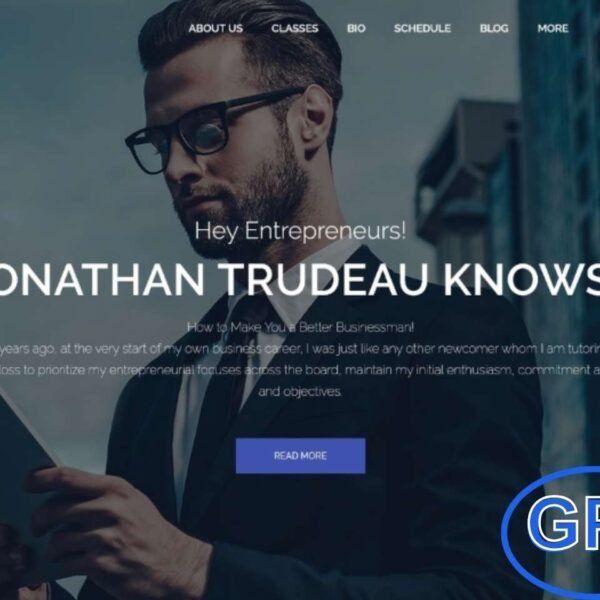 J.Trudeau – Business Coach & Consulting WordPress Theme J.Trudeau is a professional WordPress theme designed for business coaches, consultants, and online course providers. Its clean and modern design with a professional color scheme makes it perfect for corporate websites and coaching services.