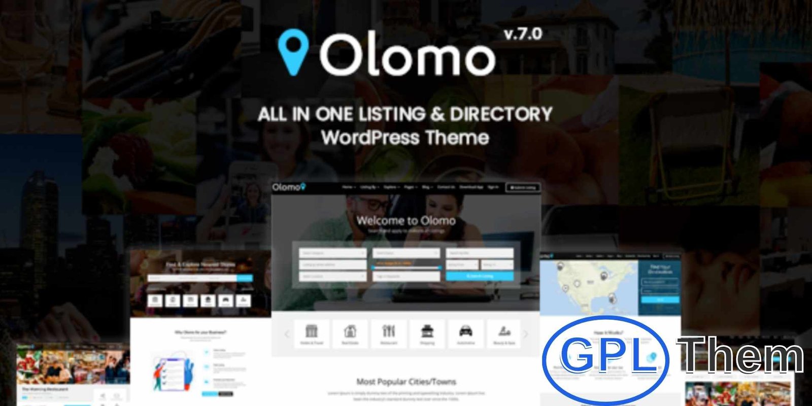 Olomo – Directory & Listing WordPress Theme Olomo – Directory & Listing WordPress Theme Olomo is a powerful Directory and Listing WordPress theme designed for creating modern business directories, service listings, and classified websites. It comes with 4 unique homepage layouts and 3 customizable listing page designs to showcase businesses, services, or events effectively.