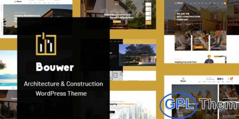 Bouwer – Architecture & Construction WordPress Theme Bouwer is a modern and professional WordPress theme designed for architecture firms, construction companies, and building service providers.