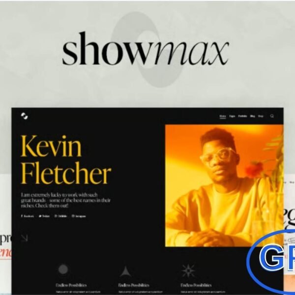 Showmax – Premium Video & Media WordPress Theme Showmax is a versatile WordPress theme designed for showcasing videos, movies, TV shows, or any type of digital media content. With its sleek and professional design, it provides a clean layout that highlights your work in a visually appealing way. Perfect for filmmakers, media creators, and entertainment platforms, Showmax helps you promote your content online with style.