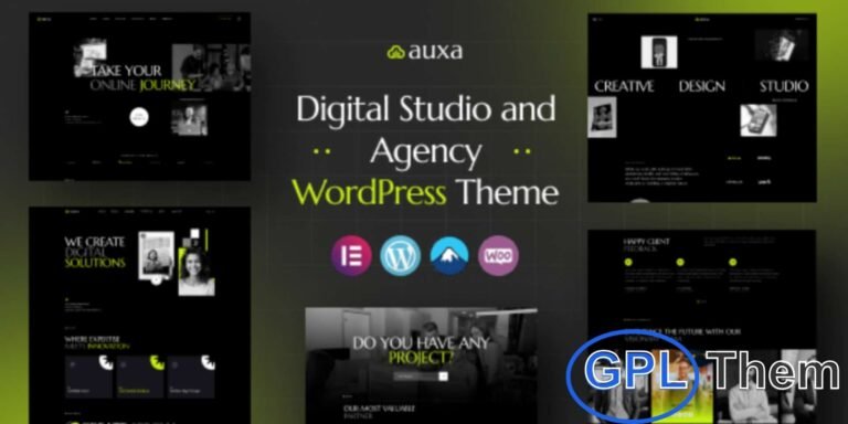 Auxa – Digital Studio and Agency WordPress Theme Auxa is a modern and stylish WordPress theme crafted for digital studios, creative agencies, and professionals who want to showcase their work online. With a fully responsive design, Auxa ensures your website looks flawless across desktops, tablets, and mobile devices.