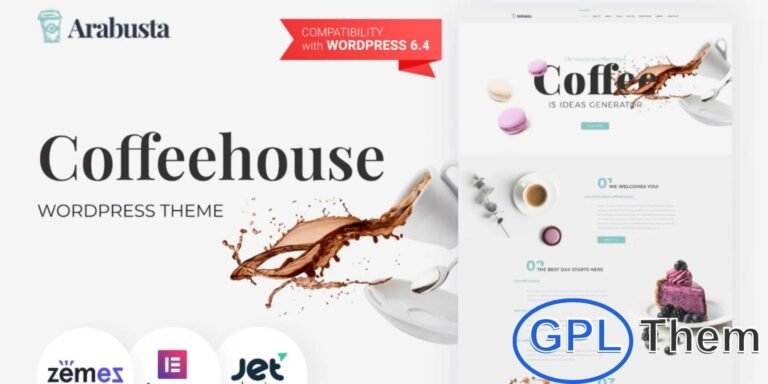 Arabusta – Coffeehouse & Café WordPress Elementor Theme Arabusta is a modern WordPress theme crafted for coffeehouses, cafés, and confectionery shops. Built with Elementor, it allows you to create a stylish, professional website quickly and effortlessly.