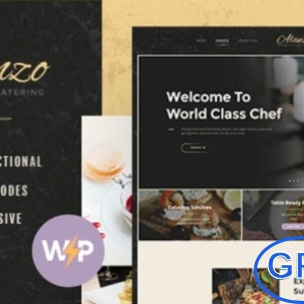 Alanzo – Restaurant & Catering WordPress Theme Alanzo is a stylish, modern, and fully responsive WordPress theme designed for restaurants, catering services, and food-related businesses. With its elegant design, this theme is perfect for showcasing your menu, services, and culinary expertise in a professional way.
