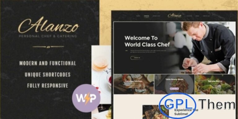 Alanzo – Restaurant & Catering WordPress Theme Alanzo is a stylish, modern, and fully responsive WordPress theme designed for restaurants, catering services, and food-related businesses. With its elegant design, this theme is perfect for showcasing your menu, services, and culinary expertise in a professional way.