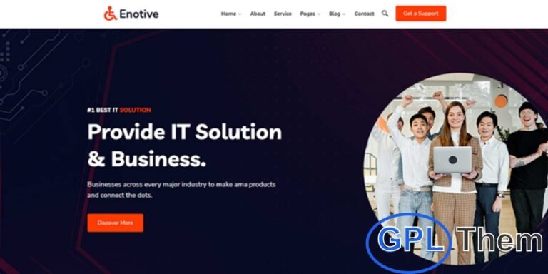 Enotive – IT Solutions & Business WordPress Theme Enotive is a modern and responsive WordPress theme built for IT solutions, business services, and corporate websites. Designed with flexibility in mind, it offers everything you need to create a professional online presence tailored to your clients’ expectations.