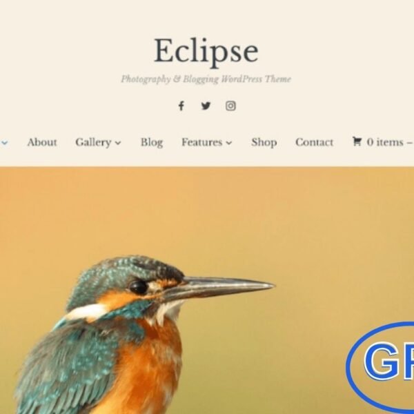 WPZoom Eclipse – Minimalist WordPress Theme Eclipse is a clean and minimalist WordPress theme from WPZoom, perfect for photographers, bloggers, and creatives who want to showcase their work with style. Its simple yet highly functional design allows your content to take center stage while maintaining a professional look.