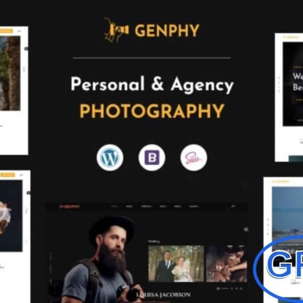 Genphy – Photography WordPress Theme Genphy is a modern WordPress theme designed specifically for photographers, creatives, and photography agencies. With its elegant and minimal layout, it provides the perfect platform to showcase portfolios, photo galleries, and client projects. The theme is versatile enough to be used for personal photography blogs, freelance portfolios, or professional studio websites.