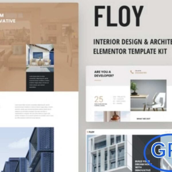 Floy – Interior Design & Architecture Elementor Template Kit Floy is a modern and minimal Elementor Template Kit designed for interior design, architecture, and creative agencies. With stunning pixel-perfect layouts and clean UI components, this kit makes it easy to build a professional website in just a few clicks.