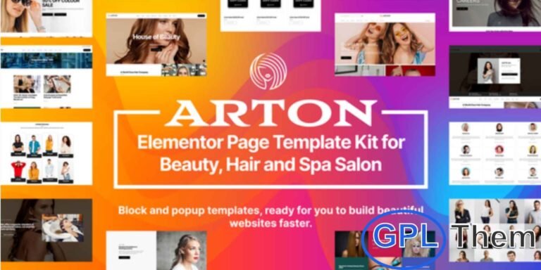 Arton – Beauty & Spa Salon Elementor Template Kit Arton is a modern and elegant Elementor Template Kit designed for beauty salons, spas, wellness centers, and healthcare businesses. With its classy design, it helps create a professional and visually appealing landing page quickly.