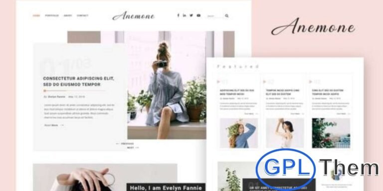 Anemone – Blog & Magazine Elementor Template Kit Anemone is a modern and versatile Elementor Template Kit designed for bloggers, online magazines, and content creators. With its clean, balanced, and fully responsive layout, it delivers an engaging reading experience across all devices.