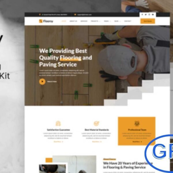 Floorsy – Flooring & Paving Services Elementor Template Kit Floorsy is a modern Elementor Template Kit designed for flooring, paving, tiling, and home improvement service websites. With its clean and professional layout, this kit is perfect for showcasing flooring solutions, paving projects, and renovation services.