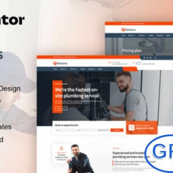Flolution – Plumber & Repair Service Elementor Template Kit Flolution is a professional Elementor Template Kit designed for plumbing and repair service websites. Featuring a clean, modern, and simple layout, it is perfect for plumbers, pipe repair, water system maintenance, and related services.