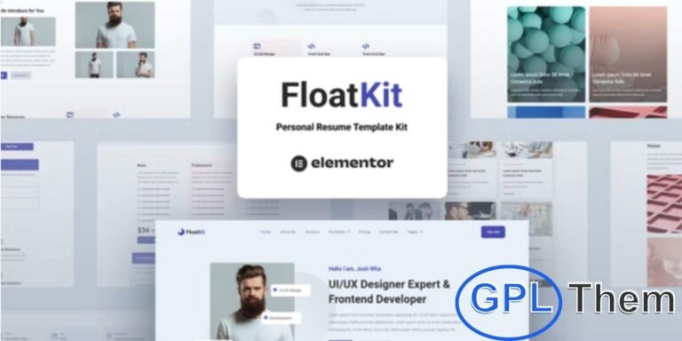 FloatKit – Personal Resume Elementor Template Kit FloatKit is a professional Personal Resume Elementor Template Kit designed to showcase your skills, experience, and portfolio with style.