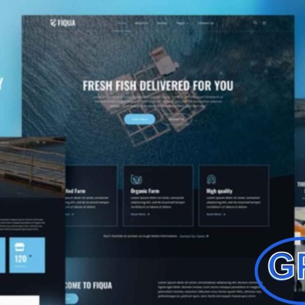 Fiqua – Aqua Farm & Fishery Services Elementor Template Kit Fiqua is a modern and fully responsive Elementor Template Kit designed for aqua farms, fish farming, and fishery service websites.