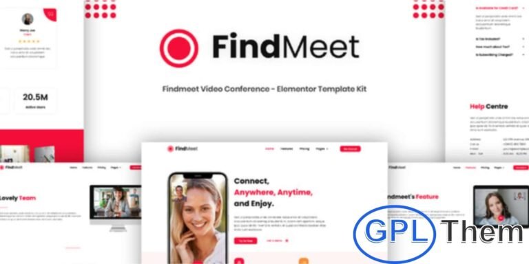 Findmeet – Video Conference Elementor Template Kit Findmeet is a modern and clean Elementor Template Kit designed for video conference, online meeting, and virtual event websites.