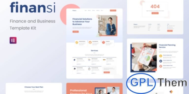 Finansi – Finance & Business Elementor Template Kit Finansi is a modern and professional Elementor Template Kit crafted for finance and business websites. Ideal for financial services, finance companies, accountants, financial advisors, insurance agencies, and consulting businesses, this kit includes 10+ pre-designed pages with clean, responsive layouts.