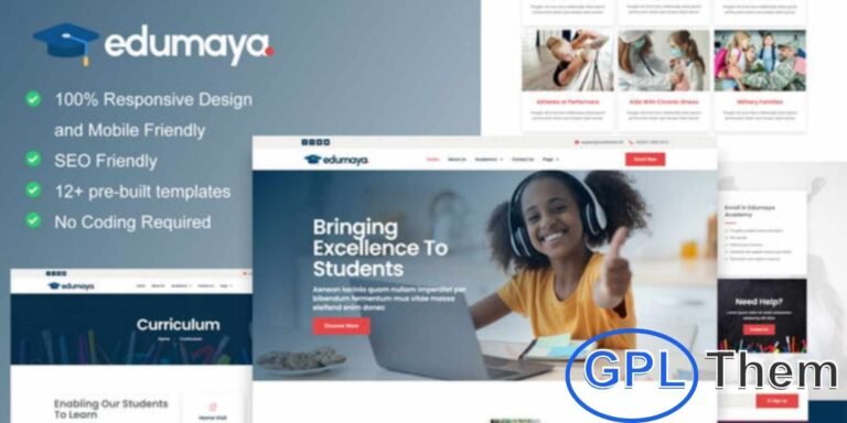 Edumaya – Homeschool Elementor Template Kit Edumaya is a modern and professional Elementor Template Kit designed specifically for homeschool websites. Ideal for homeschooling services, private teaching, online courses, and private schools, this template kit offers clean, responsive, and customizable layouts.