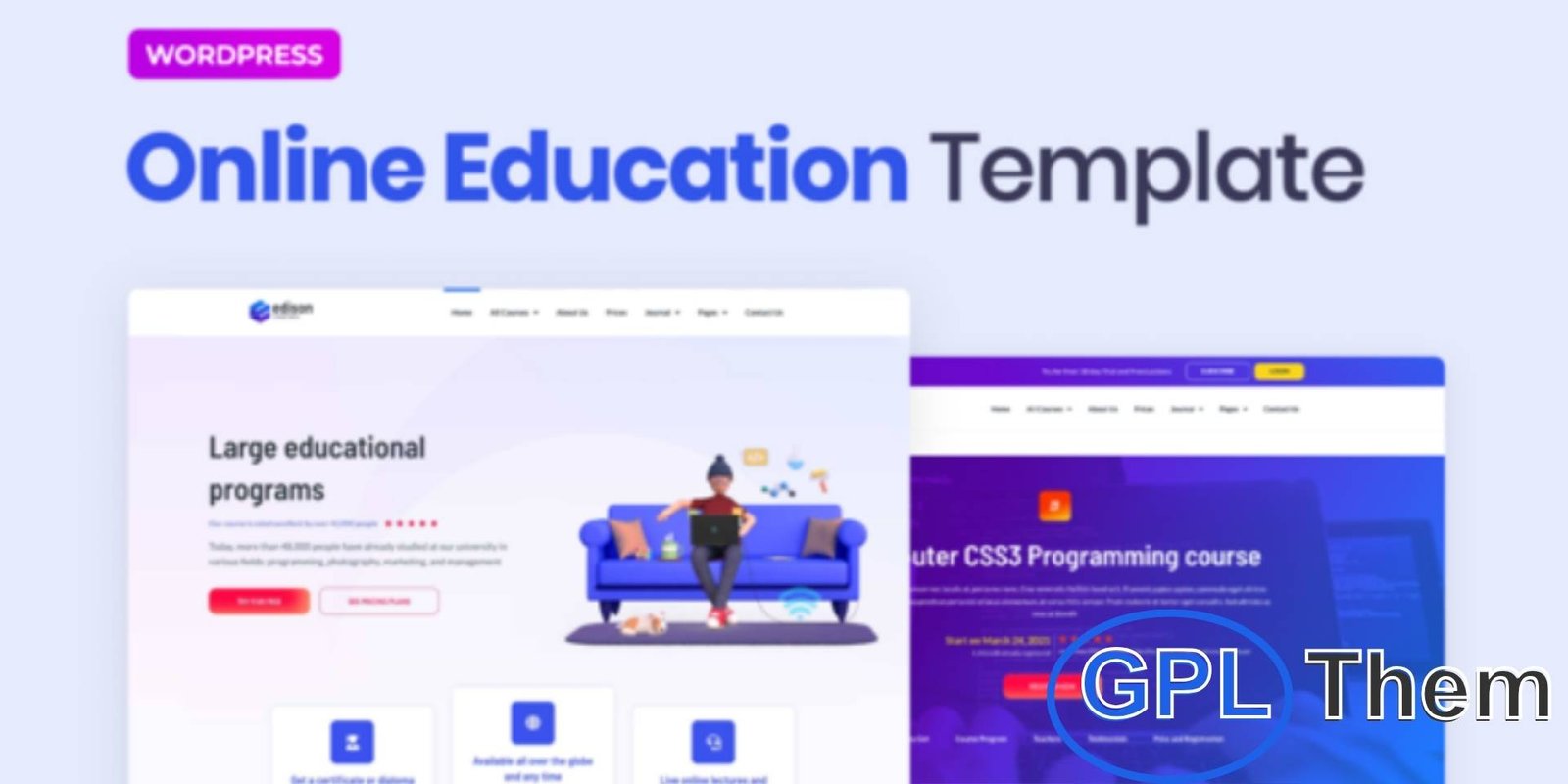 Edison – Online Education Elementor Template Kit Edison – Online Education Elementor Template Kit Edison is a modern and vibrant Elementor Template Kit designed for online education websites. Perfect for courses, webinars, training programs, masterclasses, and e-learning platforms, it includes all essential pages such as course landing pages, course libraries, teacher profiles, media galleries, FAQs, pricing, and signup forms.