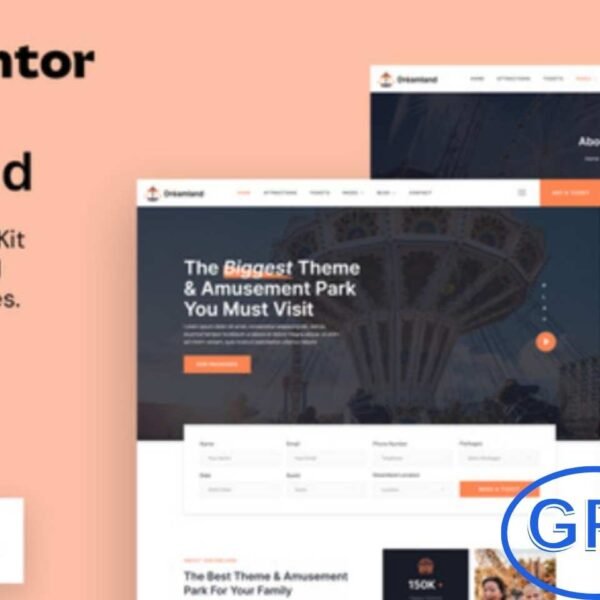 Dreamland – Amusement & Theme Park Elementor Template Kit Dreamland is a vibrant and modern Elementor Template Kit designed for amusement parks, theme parks, water parks, circuses, carnivals, and entertainment venues.