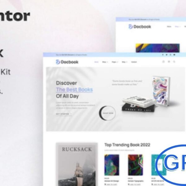 Docbook – Online Bookstore WooCommerce Elementor Template Kit Docbook is a stylish and modern Elementor Template Kit designed for online bookstores, bookshops, authors, publishers, and publishing houses. With a clean and professional layout, it helps you build a fully functional eCommerce website with ease. The kit is fully compatible with WooCommerce, making it simple to showcase and sell books online.