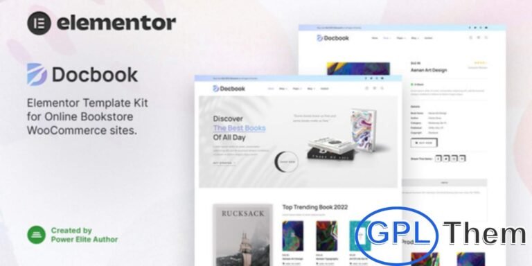 Docbook – Online Bookstore WooCommerce Elementor Template Kit Docbook is a stylish and modern Elementor Template Kit designed for online bookstores, bookshops, authors, publishers, and publishing houses. With a clean and professional layout, it helps you build a fully functional eCommerce website with ease. The kit is fully compatible with WooCommerce, making it simple to showcase and sell books online.