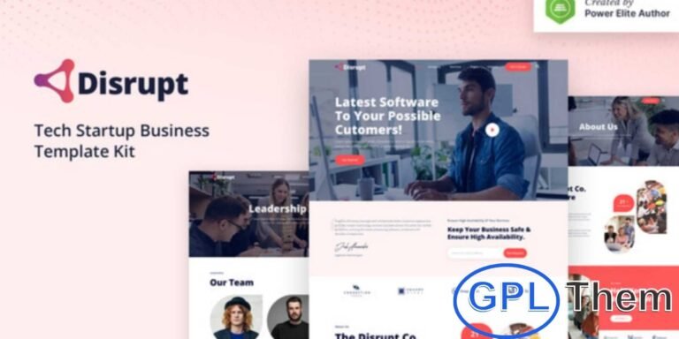 Disrupt – Tech Startup Business Elementor Template Kit Disrupt is a modern and professional Elementor Template Kit crafted for tech startups and innovative businesses. Perfect for SaaS companies, IT firms, software houses, mobile app developers, and digital agencies, this kit helps you build a powerful online presence with ease.