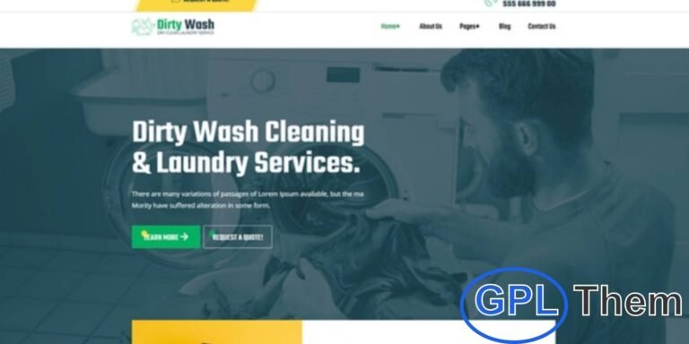 DirtyWash – Dry Cleaning & Laundry Service Elementor Template Kit DirtyWash is a modern Elementor Template Kit crafted for dry cleaning, laundry services, ironing, and garment care businesses. With its clean and professional layouts, it allows you to create a fully functional website without writing a single line of code.