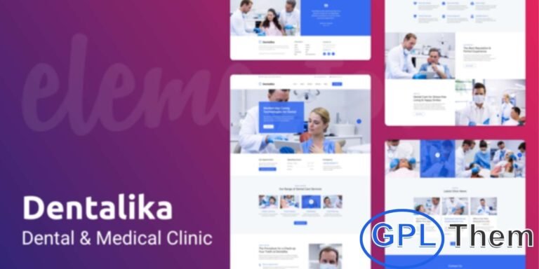 Dentalika – Dental Clinic & Medical Health Elementor Template Kit Dentalika is a modern and professional Elementor Template Kit designed for dental clinics, dentists, and healthcare practices. Featuring 34+ unique layouts created by professional designer Nelly-K, it provides a clean and engaging design to showcase services, treatments, and doctor profiles effectively.