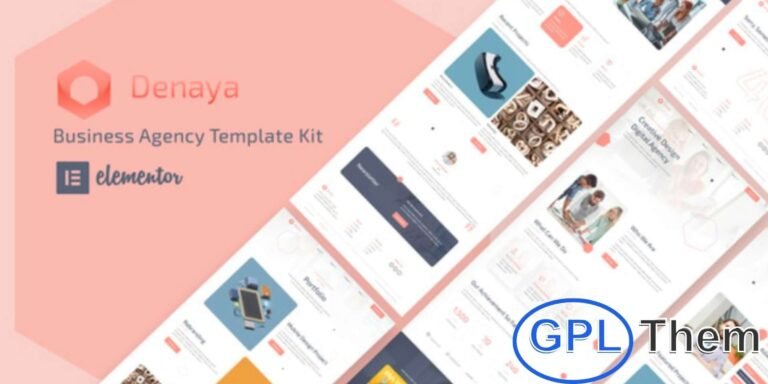 Denaya – Business Agency Elementor Template Kit Denaya is a clean and modern Elementor Template Kit designed for creative and corporate business agencies. Featuring a minimal white background with elegant peach and dark blue accents, along with unique rounded hexagonal shapes, it offers a stylish and professional look.