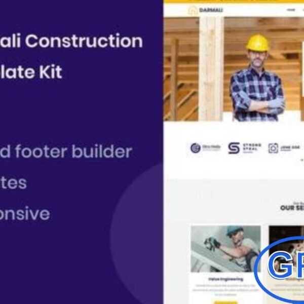 Darmali – Construction Elementor Template Kit Darmali is a versatile Elementor Pro Template Kit crafted for construction companies, industrial businesses, contractors, and building service providers. With its modern and professional design, it helps you create a strong online presence for showcasing projects, services, and company profiles.